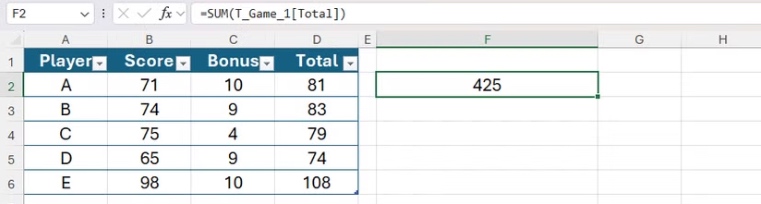 Excel 公式