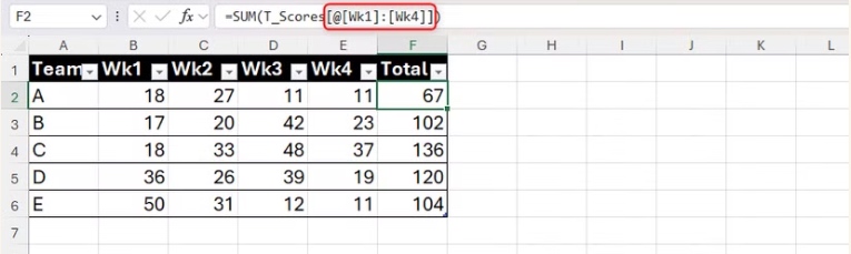 Excel 公式