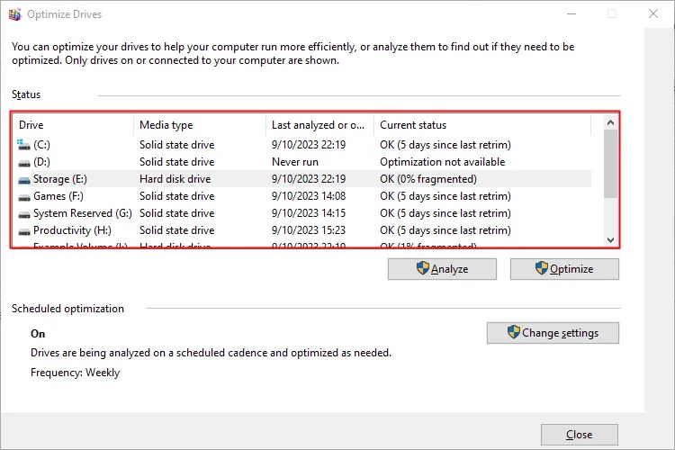 如何在Windows 10上对硬盘进行碎片整理