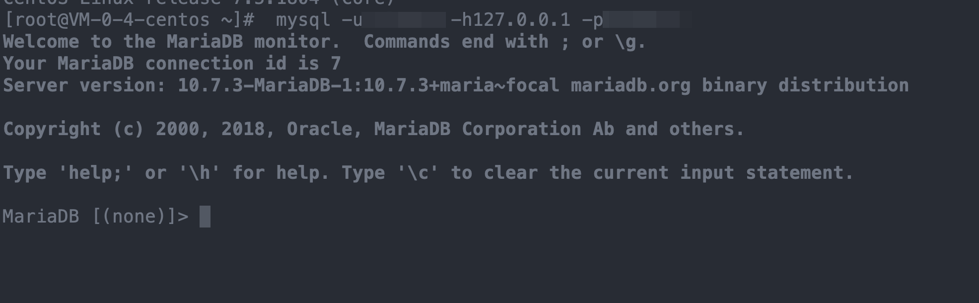 登录mysql