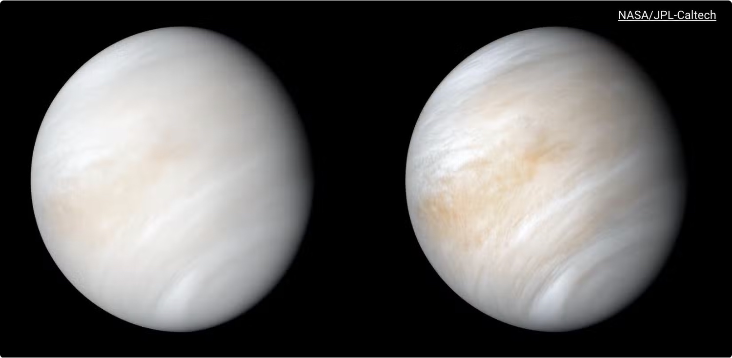金星的照片,显示其浓厚的云层