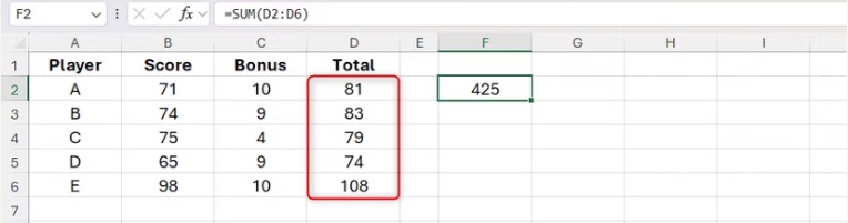 Excel 公式
